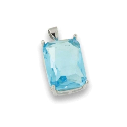Pandantiv din argint  cu pietre Cubic Zirconia Albastru
