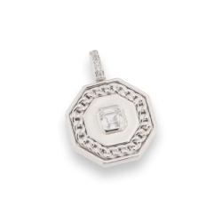 Pandantiv din argint  cu pietre Cubic Zirconia Incolor