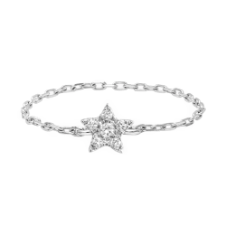 Inel din aur alb cu pietre Diamant