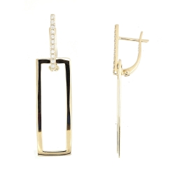 Cercei Suspendați din aur galben cu pietre Diamant