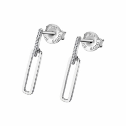 Cercei din argint  cu pietre Cubic Zirconia Incolor