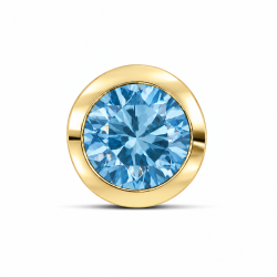 Pandantiv din aur galben cu Cubic Zirconia Albastru