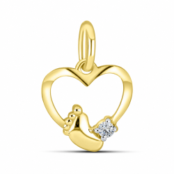 Pandantiv din aur galben cu Cubic Zirconia Incolor