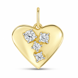 Pandantiv din aur galben cu Cubic Zirconia Incolor