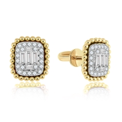 Cercei Pusete din aur  cu pietre Diamant