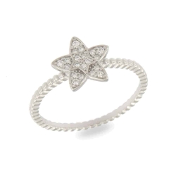 Inel din argint  cu pietre Cubic Zirconia Incolor