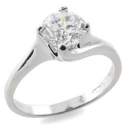 Inel din argint  cu pietre Cubic Zirconia Incolor