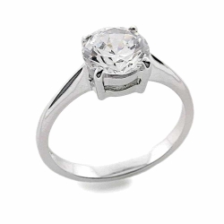 Inel din argint  cu pietre Cubic Zirconia Incolor