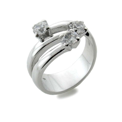 Inel din argint  cu pietre Cubic Zirconia Incolor
