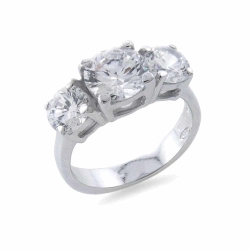 Inel din argint  cu pietre Cubic Zirconia Incolor