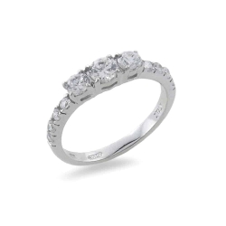 Inel din argint  cu pietre Cubic Zirconia Incolor