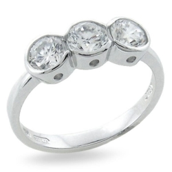 Inel din argint  cu pietre Cubic Zirconia Incolor