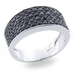 Inel din argint  cu pietre Cubic Zirconia Negru