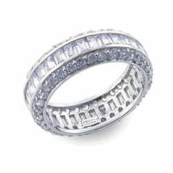 Inel din argint  cu pietre Cubic Zirconia Incolor