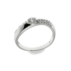 Inel din argint  cu pietre Cubic Zirconia Incolor