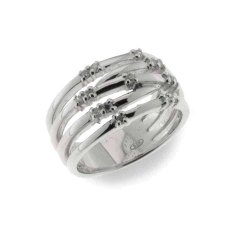 Inel din argint  cu pietre Cubic Zirconia Incolor