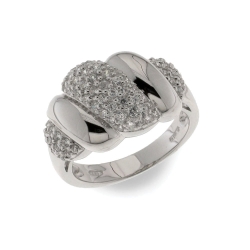 Inel din argint  cu pietre Cubic Zirconia Incolor