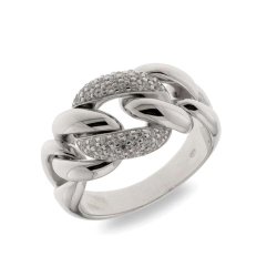 Inel din argint  cu pietre Cubic Zirconia Incolor