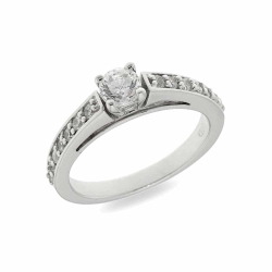 Inel din argint  cu pietre Cubic Zirconia Incolor