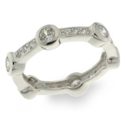 Inel din argint  cu pietre Cubic Zirconia Incolor