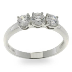 Inel din argint  cu pietre Cubic Zirconia Incolor