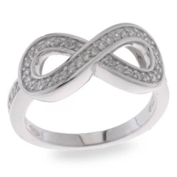 Inel din argint  cu pietre Cubic Zirconia Incolor