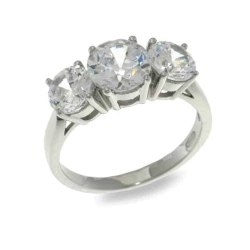Inel din argint  cu pietre Cubic Zirconia Incolor