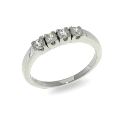 Inel din argint  cu pietre Cubic Zirconia Incolor