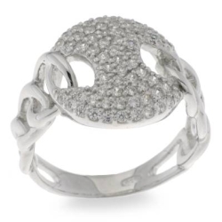 Inel din argint  cu pietre Cubic Zirconia Incolor