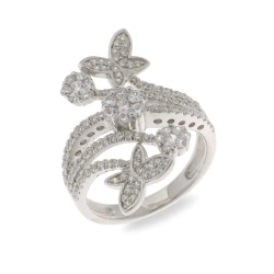 Inel din argint  cu pietre Cubic Zirconia Incolor
