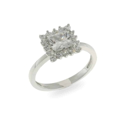 Inel din argint  cu pietre Cubic Zirconia Incolor