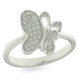 Inel din argint  cu pietre Cubic Zirconia Incolor