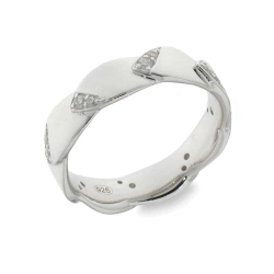Inel din argint  cu pietre Cubic Zirconia Incolor