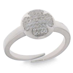 Inel din argint  cu pietre Cubic Zirconia Incolor
