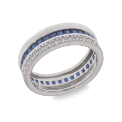 Inel din argint  cu pietre Cubic Zirconia Incolor, Corindon