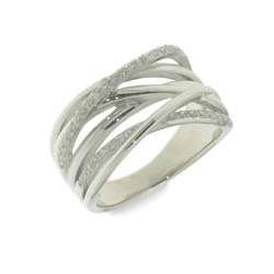 Inel din argint  cu pietre Cubic Zirconia Incolor