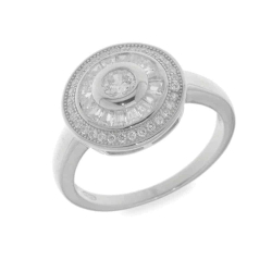 Inel din argint  cu pietre Cubic Zirconia Incolor