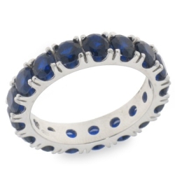 Inel din argint  cu pietre Cubic Zirconia Incolor, Cubic Zirconia Albastru