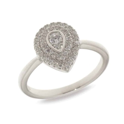 Inel din argint  cu pietre Cubic Zirconia Incolor