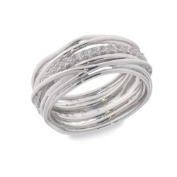 Inel din argint  cu pietre Cubic Zirconia Incolor