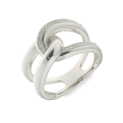 Inel din argint  cu pietre Cubic Zirconia Incolor
