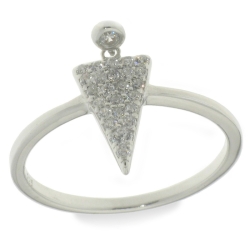 Inel din argint  cu pietre Cubic Zirconia Incolor