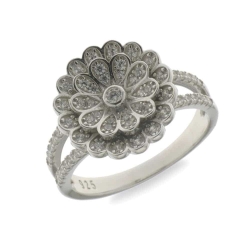 Inel din argint  cu pietre Cubic Zirconia Incolor