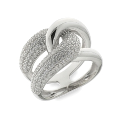 Inel din argint  cu pietre Cubic Zirconia Incolor