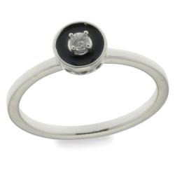 Inel din argint  cu pietre Cubic Zirconia Incolor, Finift