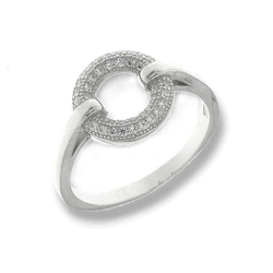 Inel din argint  cu pietre Cubic Zirconia Incolor
