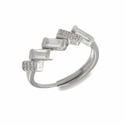 Inel din argint  cu pietre Cubic Zirconia Incolor