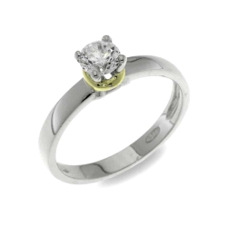 Inel din argint  cu pietre Cubic Zirconia Incolor