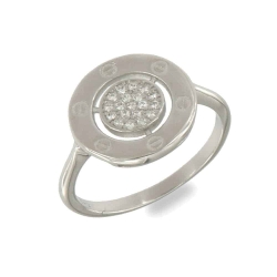 Inel din argint  cu pietre Cubic Zirconia Incolor