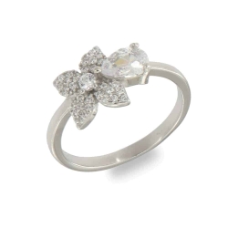 Inel din argint  cu pietre Cubic Zirconia Incolor